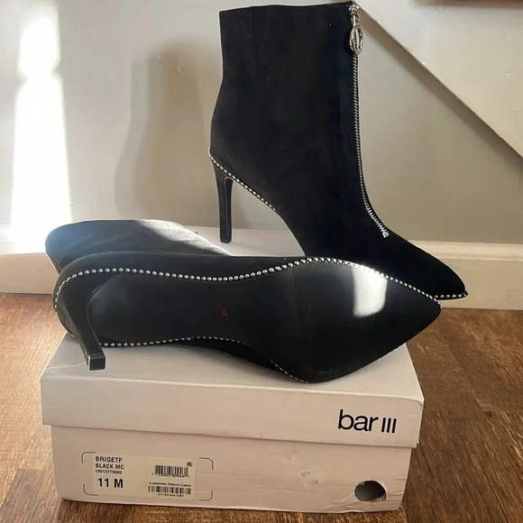 Bar lll stiletto black suede boots NEW in box size 11 - Picture 2 of 6